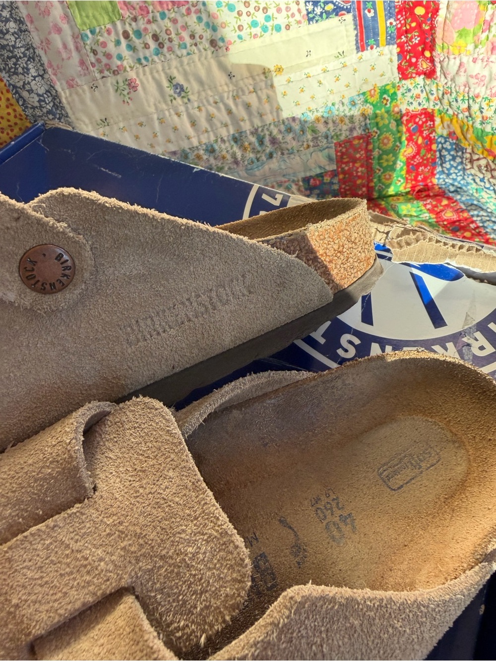 Birkenstock Taupe Boston Clogs - Picture 4 of 12